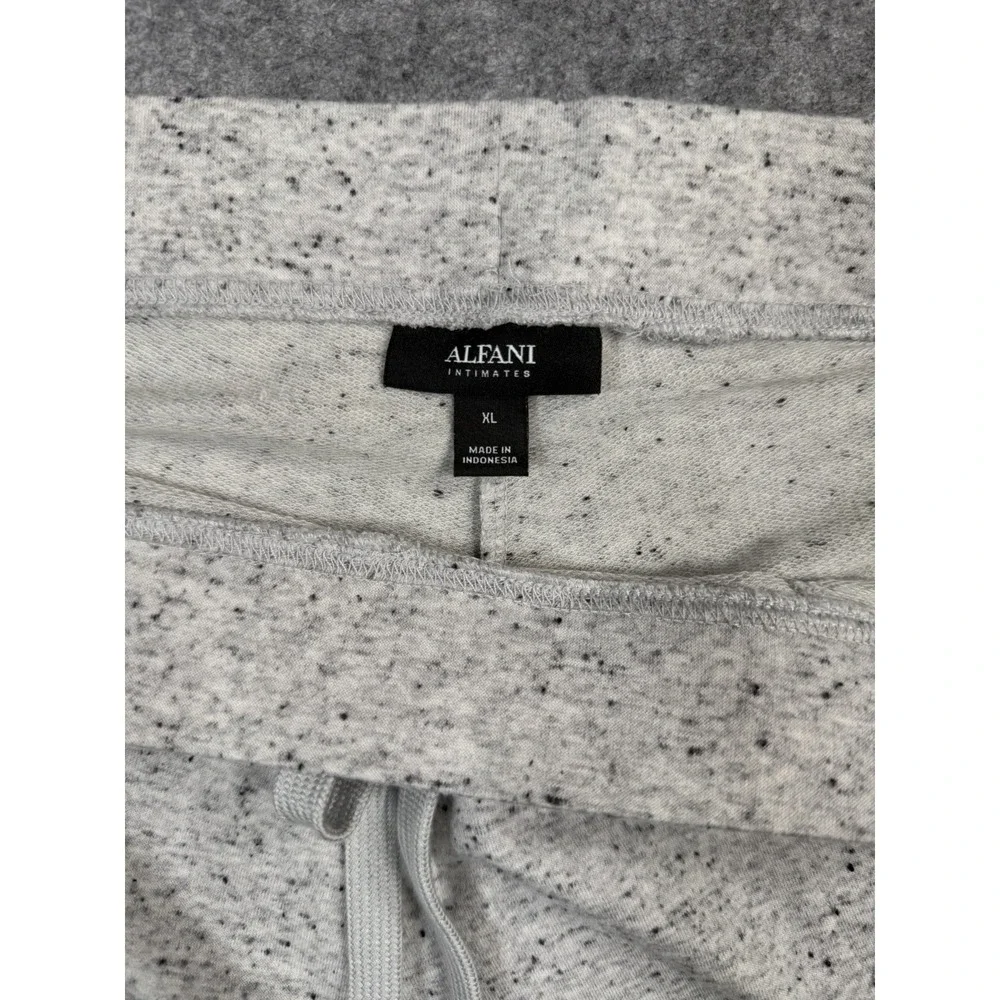 Alfani Intimates Men's XL Gray Speckled Jogger Lounge Pants Drawstring Cuffed